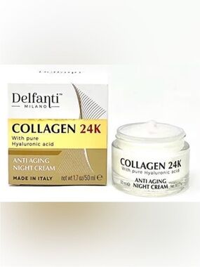 Delfanti Milano Collagen 24K Face Cream – Anti-Aging Moisturizer w/ Gold